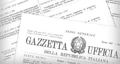 Schermata gazzetta ufficiale